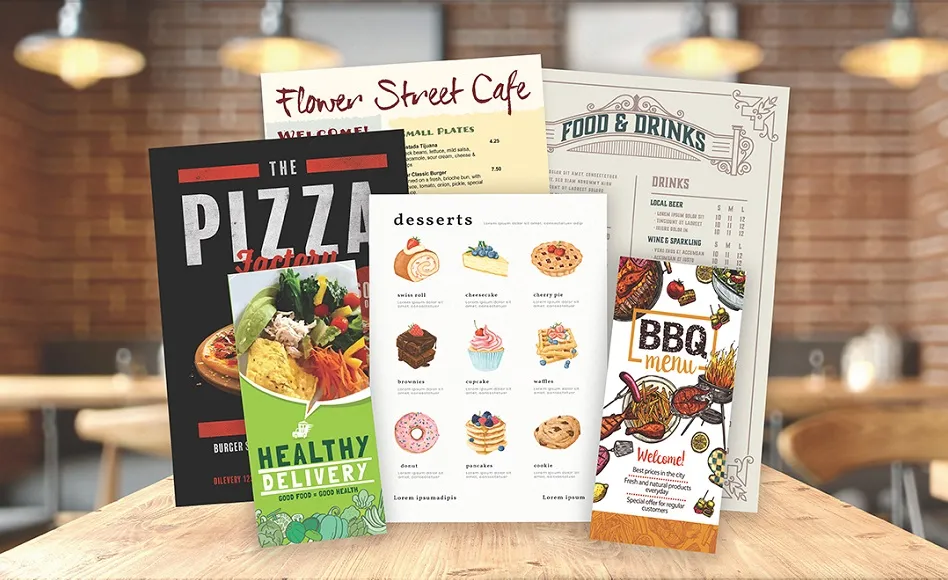 Menu printing Chichester